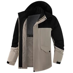 Winter Man Thicken Waterproof Outdoor Jacket Men Sport Windproof Detachable Hat Jackets Man Multi Pocket Work Safari Windbreaker