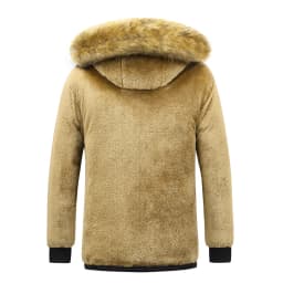 Men Winter New Windproof Fleece Warm Thick Jacket Parkas Coat Men Fashion Hooded Fur Collar Jacket Classic Casual Parka Men