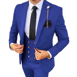 Formal Men 3 Piece Wedding Suit Groom Tuxedo Slim Fit Business Suits Champagne Wedding Suit Costume Homme (Blazer+Pants+Vest)