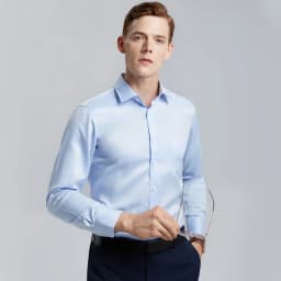 Liquid Ammonia Anti-wrinkle 100% Cotton Men Shirt Long Sleeve Slim Fit Longsleeve Shirt for Men White Business Shirt Men