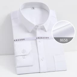 Liquid Ammonia Anti-wrinkle 100% Cotton Men Shirt Long Sleeve Slim Fit Longsleeve Shirt for Men White Business Shirt Men