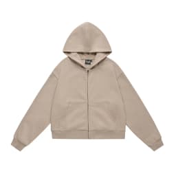 Simple Solid Color Hooded Zipper Outerwear Mens Streetwear Casual Long Sleeve Sweatshirts Men