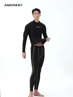 AMORESY Hyperion Multi Functional Hooded High Neck Sunscreen Tops Tights Tees Glossy Breathable Long Sleeve Running T-shirts