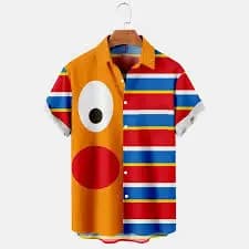 Men's Casual Sea Life Graphics Short Sleeve Shirt Button Down Lapel Shirts Oversized erkek kiyafetleri2025 plage