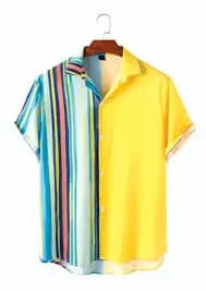 Men's Casual Sea Life Graphics Short Sleeve Shirt Button Down Lapel Shirts Oversized erkek kiyafetleri2025 plage