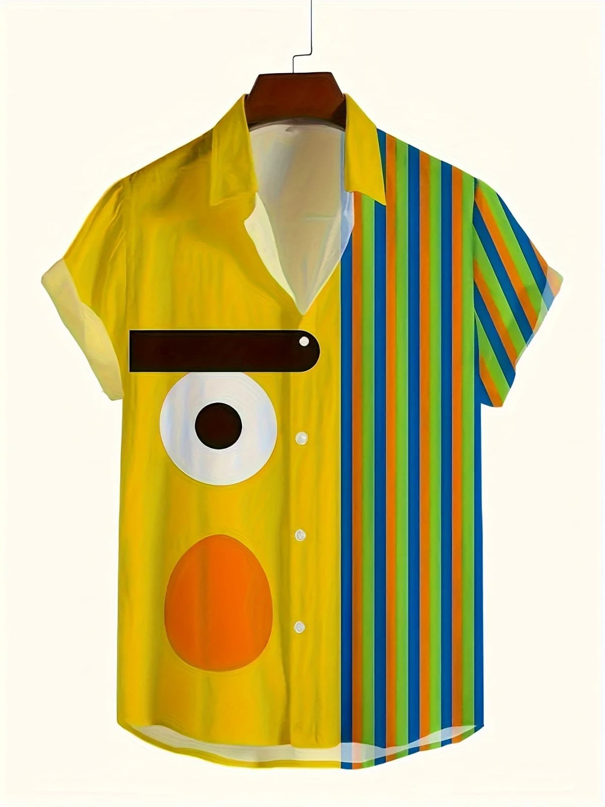 Men's Casual Sea Life Graphics Short Sleeve Shirt Button Down Lapel Shirts Oversized erkek kiyafetleri2025 plage