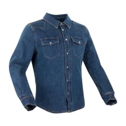 Washed Denim Moto Bike Jeans Jacket Long Sleeve Pockets For Men Blue Black