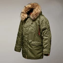 MGP Men's winter standard jacket classic n-3b parka for extreme cold weather waterproof removable faux fur around Hood