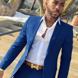 Navy Blue Men's Suit 2 Piece Business Formal Work Wear Wedding Groom Tuxedo Custom Dress Male 2024 Blazer
