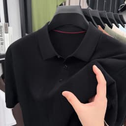 Good Lyocell 59.4% Knit Polo Men 2026 Summer Trendy Breathable Knitwear Short Sleeve Tops Turn Down Collar Linen Knitting Shirt