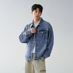 Semir Retro Jacket Unisex 2026 Spring Denim Loose Lapel Casual Versatile Fashion Comfortable Daily Wear Outerwear