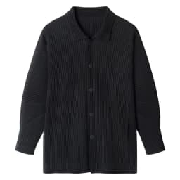 Pleated Long Sleeve Mens Shirt Jacket Simple Lapel Top Coat Jacket Stretch Straight Nine Pants Casual Harlequin Pants Set