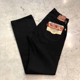 FREEWHEELERS & CO Lot 601 14oz Red Ear Black Jeans