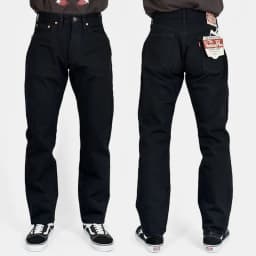 FREEWHEELERS & CO Lot 601 14oz Red Ear Black Jeans