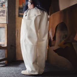 Maden Men‘s Vintage Patchwork Pants White Wide Leg Trousers Drawstring Elastic Waist Loose Fit Casual Pants for Spring Autumn