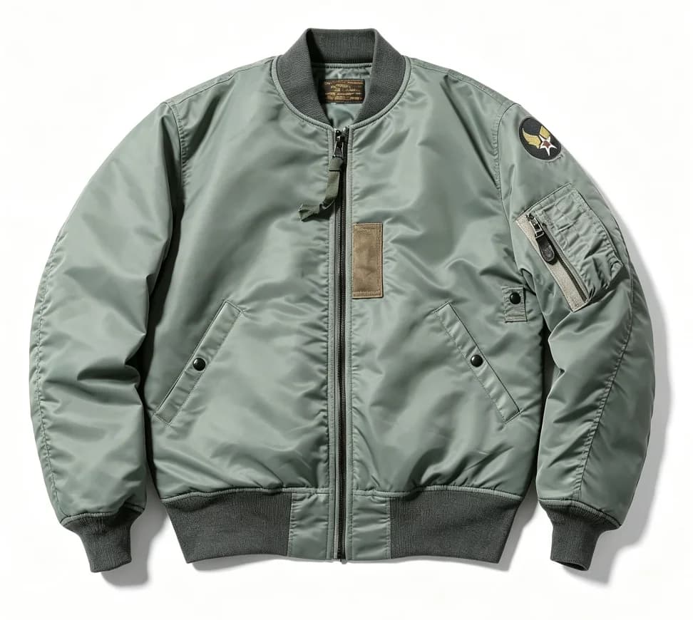 Men Vintage 1955 USAF MA-1 Pilot Bomber Jacket Military Windproof Coat Spring Winter Retro Outerwear for Daily Riding heavy weig