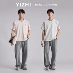Men's Korean Style Draped Wide Leg Jeans 2026 Summer Elastic Waist Loose Curved Pants Streetwear Commuter Casual Long Trousers