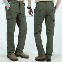 Outdoor Waterproof Tactical Cargo Pants Men Breathable Summer Casual Army Military Long Trousers Male Quick Dry Cargo Pants