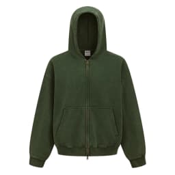 New Autumn and Winter Cashmere Zip Up Jacket Streetwear Casual Oversized Acid Washed Wax Printed Hooded Fleece Zipper Hoodie