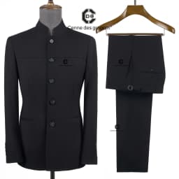 Cenne Des Graoom 2026 Mandarin Collar Suit Traditional Chinese Tunic Clothing Jacket Pants Formal Casual Official Daily Wear