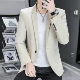 Blazer Men's Fashion Business Gentleman Groom Professional Gentleman Form-fitting Versatile Casual Formal Wear High-end Blazer
