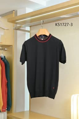 OECHSLI T-Shirt Silk men 2025 New Casual comfortable elastic short sleeve thin round neck Straight big size M-4XL