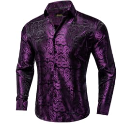 Men's Business Dress Shirts Black Gold Long Sleeve Formal Button-Down Collar Social Slim Fit Shirt Spring Man Casual Blouse