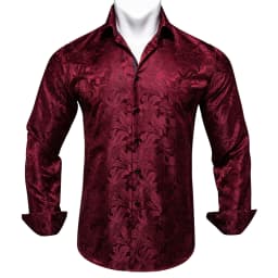 Men's Business Dress Shirts Black Gold Long Sleeve Formal Button-Down Collar Social Slim Fit Shirt Spring Man Casual Blouse
