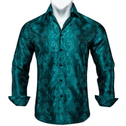 Men's Business Dress Shirts Black Gold Long Sleeve Formal Button-Down Collar Social Slim Fit Shirt Spring Man Casual Blouse