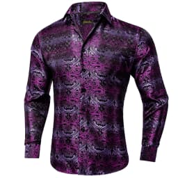 Men's Business Dress Shirts Black Gold Long Sleeve Formal Button-Down Collar Social Slim Fit Shirt Spring Man Casual Blouse