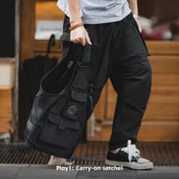 Maden Men Multi-pocket Tactical Vest Jacket & Bag Japan Retro Multi-function Photography Waistcoat Wide Shoulder Strap Solid Bag