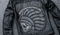 2025 New Black Embroidery Skull Motorcycle Leather Jackets Natural Cowhide Moto Jacket Biker Leather Coat Slim Clothing