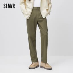 Semir Versatile Pants Men 2026 Spring Solid Color Tapered Casual Comfortable Daily Wear Stylish Long Trousers