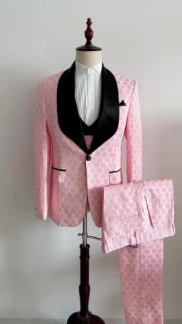 Gwenhwyfar New Polka Dot Suit for Men Custom Made Shawl Lapel Blazer Vest with Pants 2027 Fashion Wedding Tuxedos Groomsmen Wear