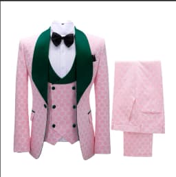 Gwenhwyfar New Polka Dot Suit for Men Custom Made Shawl Lapel Blazer Vest with Pants 2027 Fashion Wedding Tuxedos Groomsmen Wear