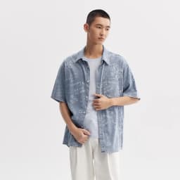 Semir Short Sleeve Shirt Men 2024 New Summer Version Trendy Vintage Denim Jacket