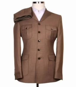 Men Suits 2 Piece Chic Single Breasted Four Pockets Suit Formal Social Business Casual Gentleman Wedding Tuxedo (Jacket+Pants)