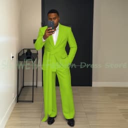 Pink Men's Suit Chic Outfits 2 Pieces Jacket Pants Boutique Male Blazer Set Banquet Custom Luxury Tuxedo