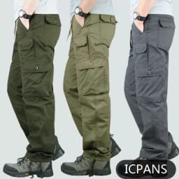 ICPANS Tactical Pants Men Military Army Black Cotton ix9 Zipper Streetwear Autumn Winter Cargo Pants Men military style Trousers