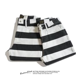 Autumn New American Retro 16oz Heavyweight Striped Cargo Pants Men's Fashion 100% Cotton Washed Thick Canvas Motorcycle Trousers