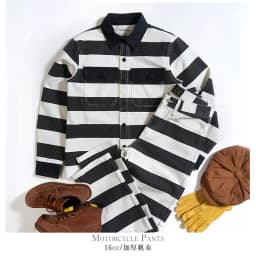 Autumn New American Retro 16oz Heavyweight Striped Cargo Pants Men's Fashion 100% Cotton Washed Thick Canvas Motorcycle Trousers