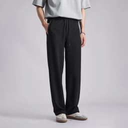 Men 260GSM Mamba Cotton Jogger Pants Summer Color Block Elastic Waist Japanese Style Loose Wide Leg Soft Casual Sports Trousers
