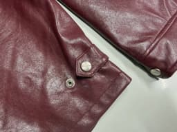2026ss Embroidered Printed Leather Jacket High-quality Burgundy Loose Casual High Street Men's Women's Jackets