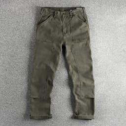 May Khaki Heavy Chunky Overalls Dyed Blue Striped Straight Trousers Men's Reproduction Trend Primary Color Pants