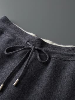 Men's 100% Merino Wool Two-piece Sets Hooded Collar Zipper Cardigan and Straight-leg Pant Autumn Winter Thickened Knit Clothing