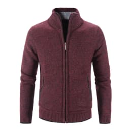 Men's Cardigan Sweater Jackets Winter Thicken Warm Stand Collar Knitted Zipper Casual Cardigan Men Daily Solid Color Sweatercoat
