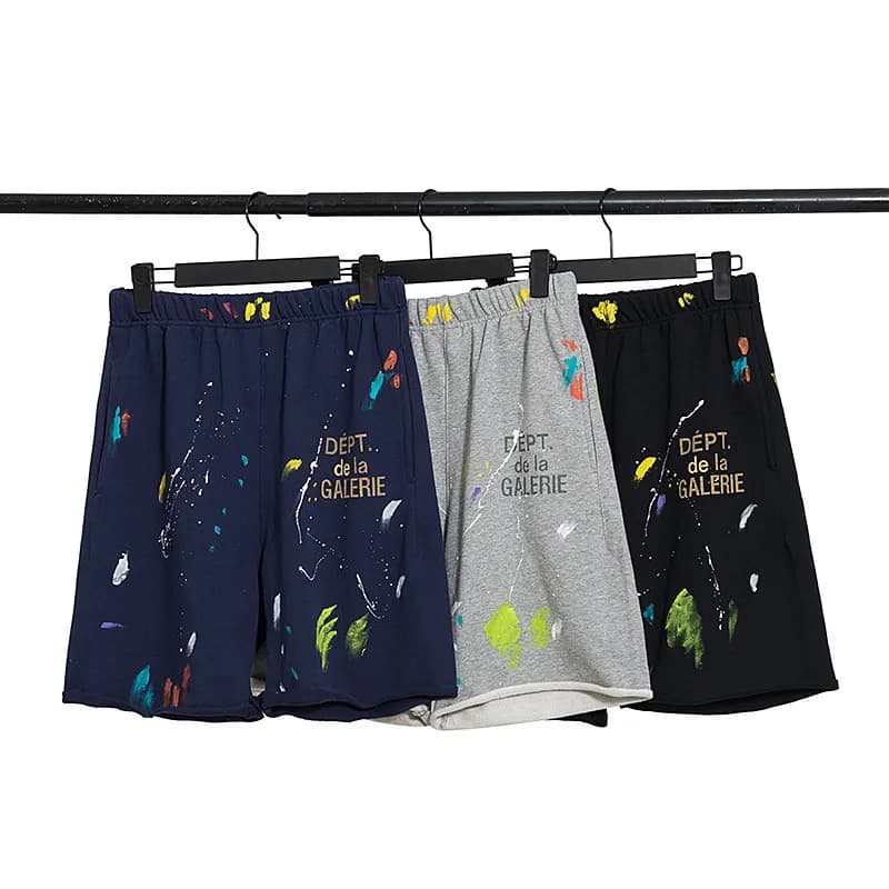 Gallery Dept Graffiti Shorts Street Loose Casual Sweatpants