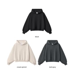 ZODF Trendy Winter 350gsm Solid Fleece Hooded Hoodies For Man Unisex Boxyfit Solid Warm Pullovers Brand Clothing HY0038