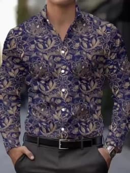 Men's Western Style Shirt Vintage Clothes Cowboy 3D Print Shirt Men Retro Style Men Lapel Shirt Fashion Short Sleeve Casual Tops