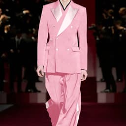Black Men's Three Breasted Suits 2-piece Set Satin Peaked Lapel Blazer+Satin-trimmed Pants Formal Wedding Evening Party Outfit